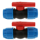 2xQuick Connect Straight Stop Valve Irrigation Plastic Core Valve For Garden