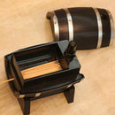 Wine Barrel Style Plastic Automatic Toothpick Box Toothpick Container Tooth E3E4