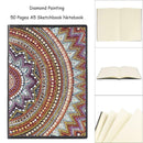 DIY Mandala Special Shaped Diamond Painting 50 Pages Sketchbook A5 Notebook