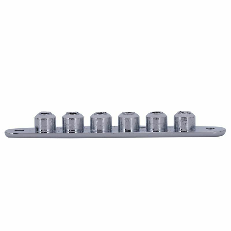 1 Pcs Electric Guitar Bridge String Thru Body Ferrules Bushing Plate - Silv