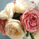 5 head silk rose multilayer artificial flower wedding hand flower bouquet h G4R7