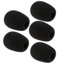 5 Pieces Microphone Sponge Windshields Wind Muff Protector Black for Meeting