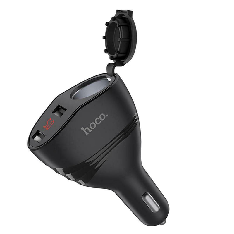 Z34 3.1A Dual USB Car Charger W/LED Display Universal Phone Car-Charger Black