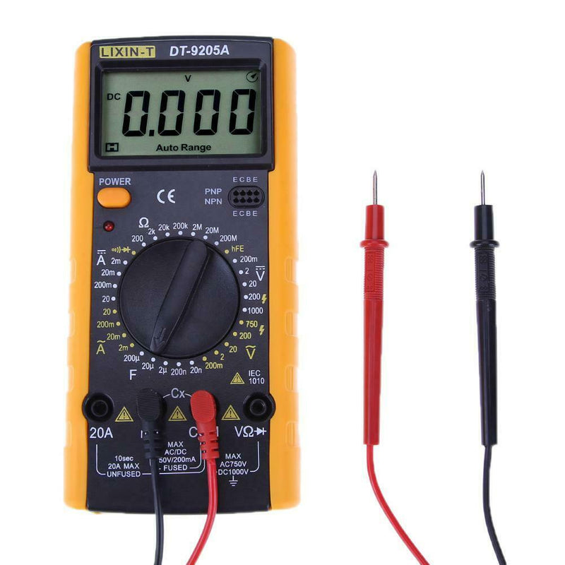 DT9205 Protection Digital Multimeter Ammeter Current Capacitance Tester