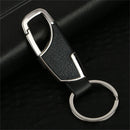 Men Creative Metal Faux Leather Key Chain Ring Keyfob Car Keyring KeychainE -Q