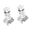 Pair Universal H7 10000K 100W DRL Fog Driving Light Lamps Blue