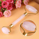 Natural Quartz Crystal Carved Double-head Roller Face Cosmetic Neck Tool