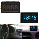 4 Digit 0.4inch LED Digital Electronic Clock for Car Motorcycle Motor (Blue