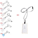 SilverAluminum Alloy Business Work Card ID Badge Adjustable Lanyard Holders 3C.
