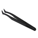 Curved Tip Plastic Black Anti-static Tweezers Repair Tool