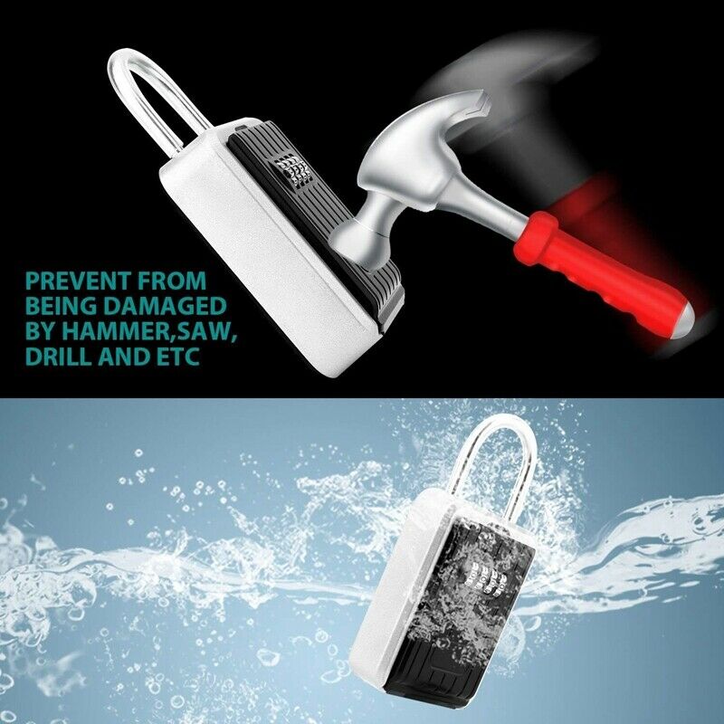 Portable Key Lock Box Secure Key Holder Durable Aluminium Alloy Material wi D9G3