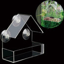 Clear Glass Window Birds Hanging Bird Feeder House X2S Table Suction New U1G6