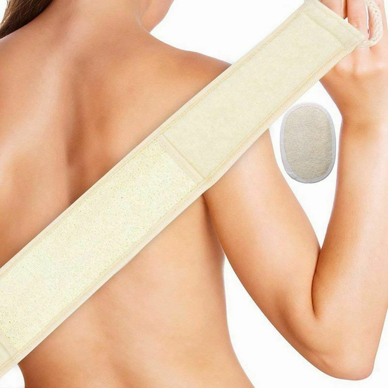Natural Loofah Shower Treats Soap Exfoliating Loofah Bath Scouring Back Wit K3M6