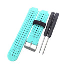 2 Pieces Silicone Replacement Wrist Watch Band for Garmin Forerunner 220 230 235