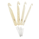 4 Sizes Large Chunky Crochet Hooks Needle with Big Eye Needle Knitting Tools