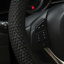 15''/38cm Anti-slip Black Car Steering Wheel Cover Microfiber Leather Breathable