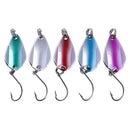 5pcs 3.0g/5cm Colorful Metal Hard Spoon Sequin Fishing Lures Copper Baits