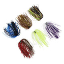6 Bundles Silicone Skirts DIY Salty Rubber Jig Lures Squid Fishing Bait Tackle