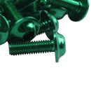20 Pcs Green Aluminum Alloy Motorcycle Hexagonal Bolts Screws M6