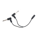 3.5mm mini 1/8" TRS stereo female jack to dual 6.35mm male plug mono TS adapter-