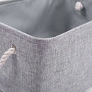 3 Pcs Grey Storage Basket Rectangular Storage Bins Baskets Linen Storage Or