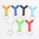 3.5mm Stereo Audio Jack Male Earphone  2 Way Y-Splitter Adapter Keyring HTA Gw