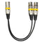 30Cm 3Pin Xlr Male to 2 Xlr Female Audio Extension Cable Y Splitter for Mic