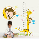Cartoon Giraffe Height Stickers Wall Stickers Kindergarten Kids Room Decor A