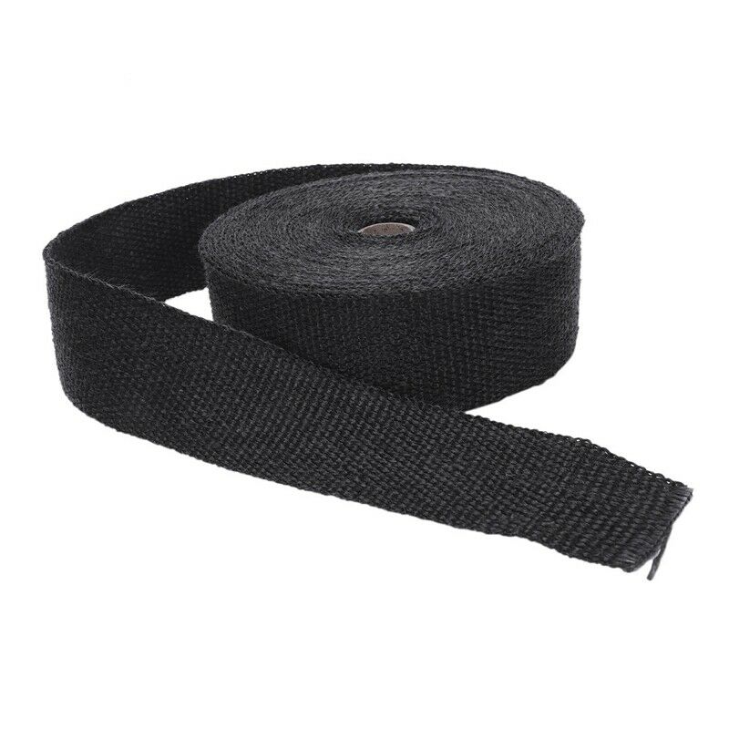 Black Fiberglass Exhaust Header Wrap Pipe Wrap Tape Turbo Heat Insulation C H9L9