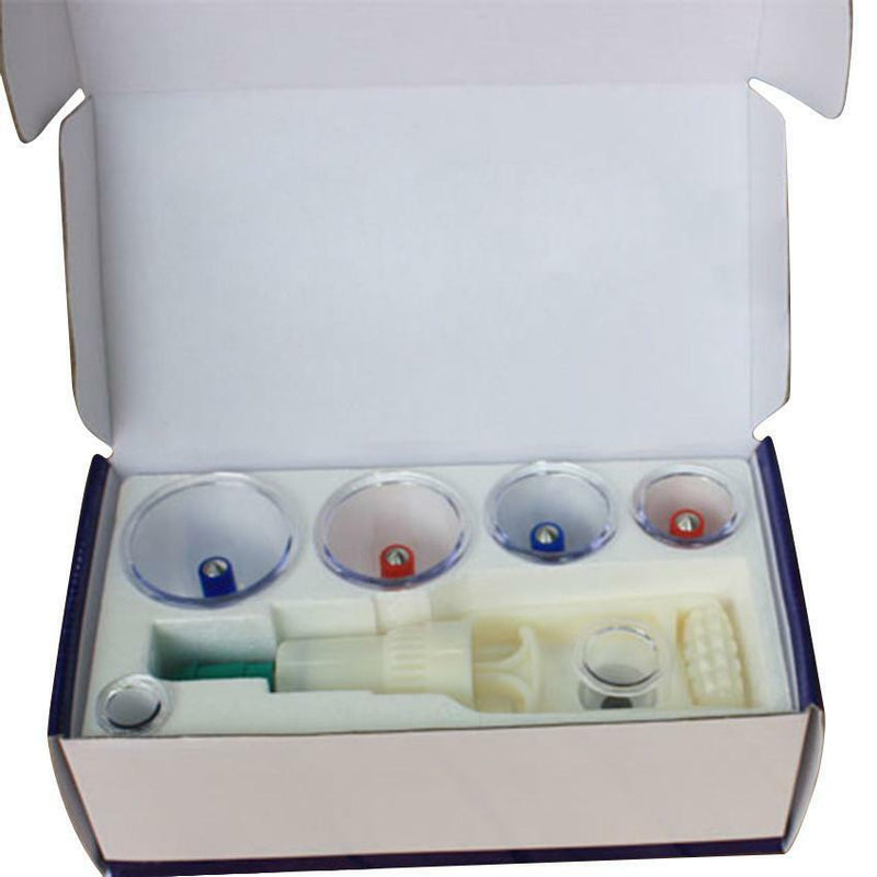 Chinese Medical 6 Pcs Massager Cupping Jar for Vacuum Apparatus with gas gun x1