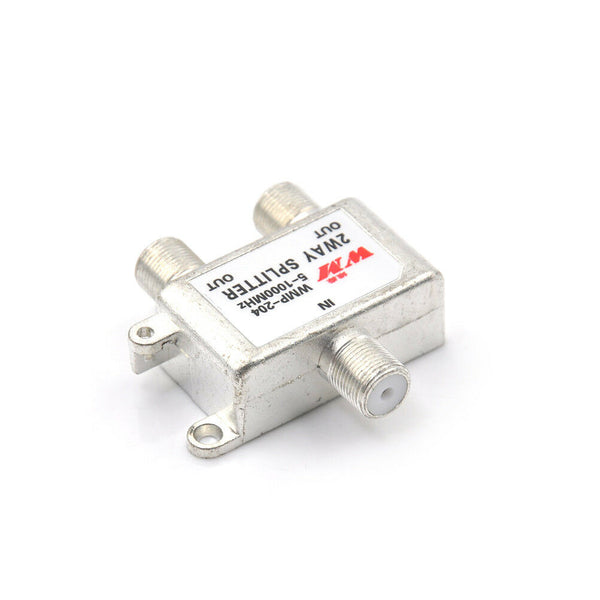 2 Way Coax Cable Splitter Coaxial Cable TV Antenna Satellite Signal Split BPO TO