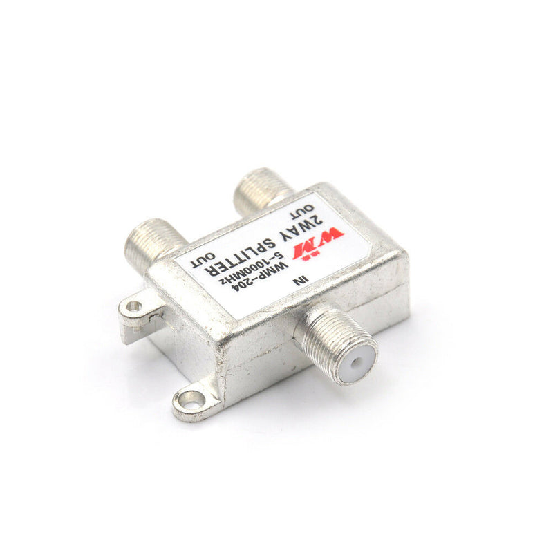 2 Way Coax Cable Splitter Coaxial Cable TV Antenna Satellite Signal Split BPO TO