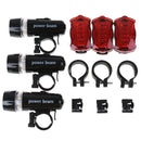 New 3x 5 LED Bicycle Light Bike Lights Set Bicycle Bike Light BX