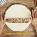 Wood Christmas Gift Embossed Rolling Pins Embossing Baking Cookies Tool