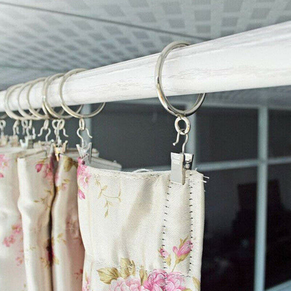 40 Pack Curtain Rings, 38mm Internal Diameter iron Curtains Rings Hanging R R3N8
