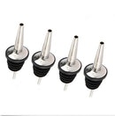 Stainless steel Olive Oil Pourer Dispenser Spout Glass Bottle Pourer Hot 4pcs JR