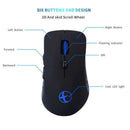 Rechargeable Bluetooth 4.0 Wireless Silent Gaming Mouse Usb Rgb Led Wireles