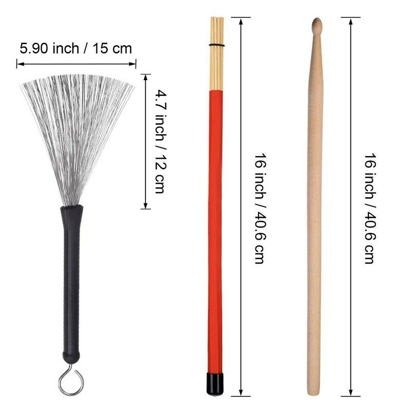 1 Pair 5A Drum Sticks Classic Maple Wood Drumsticks Set 1 Pair Drum Wire Br
