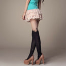 Sexy Girl Eiffel Tower Buildings Mock Knee High Stockings Tights Tattoo Leg I7S4