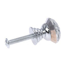 10 Pcs 20mm Crystal Glass Clear Cabinet Knob Drawer Pull Handle Kitchen Doo G6X1