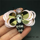 Handmade Rhinestone Beaded&Sequin Patches,Bees Cool Fashion Sew On Crystal