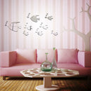Acrylic Cartoon Bubble Fish Mirror Wall Stickers Home Decorative Stickers A