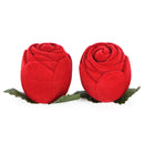Red Rose Flower Jewelry Storage Box Engagement Ring Display Case Holder NTJC,a