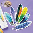 30Pcs/Set Colorful Bookmark Feather Bookmark Cartoon Bird Animals Gift Pack Cute