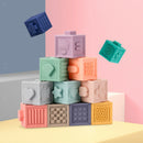 Squeeze Baby Blocks, Soft Building Blocks for Toddlers, Teething Chewing Toys,