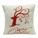 4-Pack Happy Halloween & Christmas Pillow Covers Cotton Linen Bat Pumpkin S Z1X3