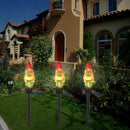 LED Solar Lawn Lamp Spike Santa Claus Shape Waterproof Xmas Outdoor Decor