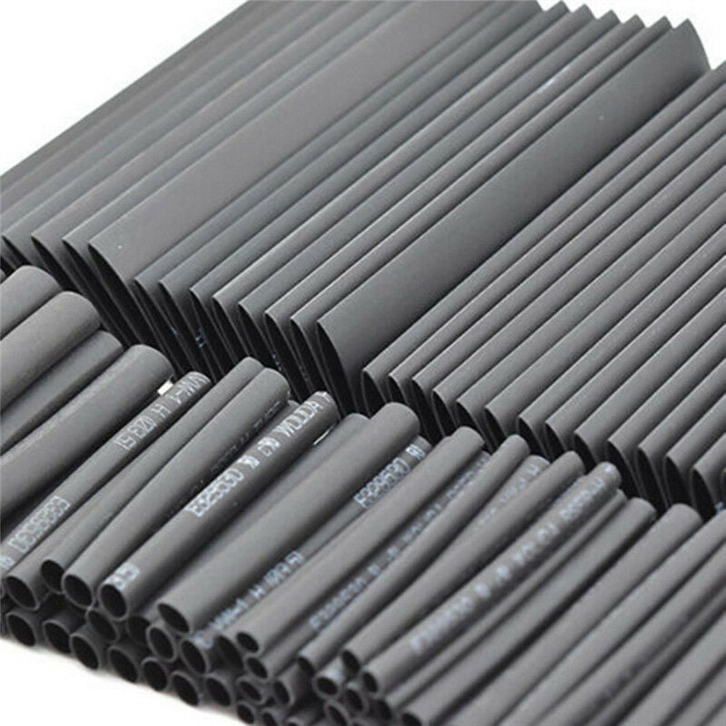 127Pcs Glue Weatherproof Heat Shrink Sleeving Tubing Tube Assortment Kit Blac Gw