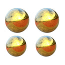 4 Packs Gazing Globe Mirror Ball in Golden Stainless Steel - 138 & 90mm / 4 &