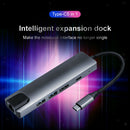 USB/Type C Hub 5 in 1 to HDMI Adapter with 2 USB 3.0 Ports,Rj45 Lan Adapter PD